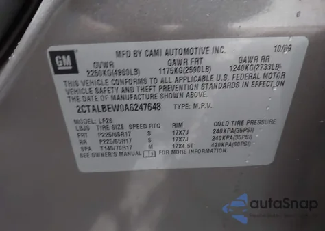 2010 GMC Terrain Sle-1 из США, поврежденный, VIN 2CTALBEW0A6247648